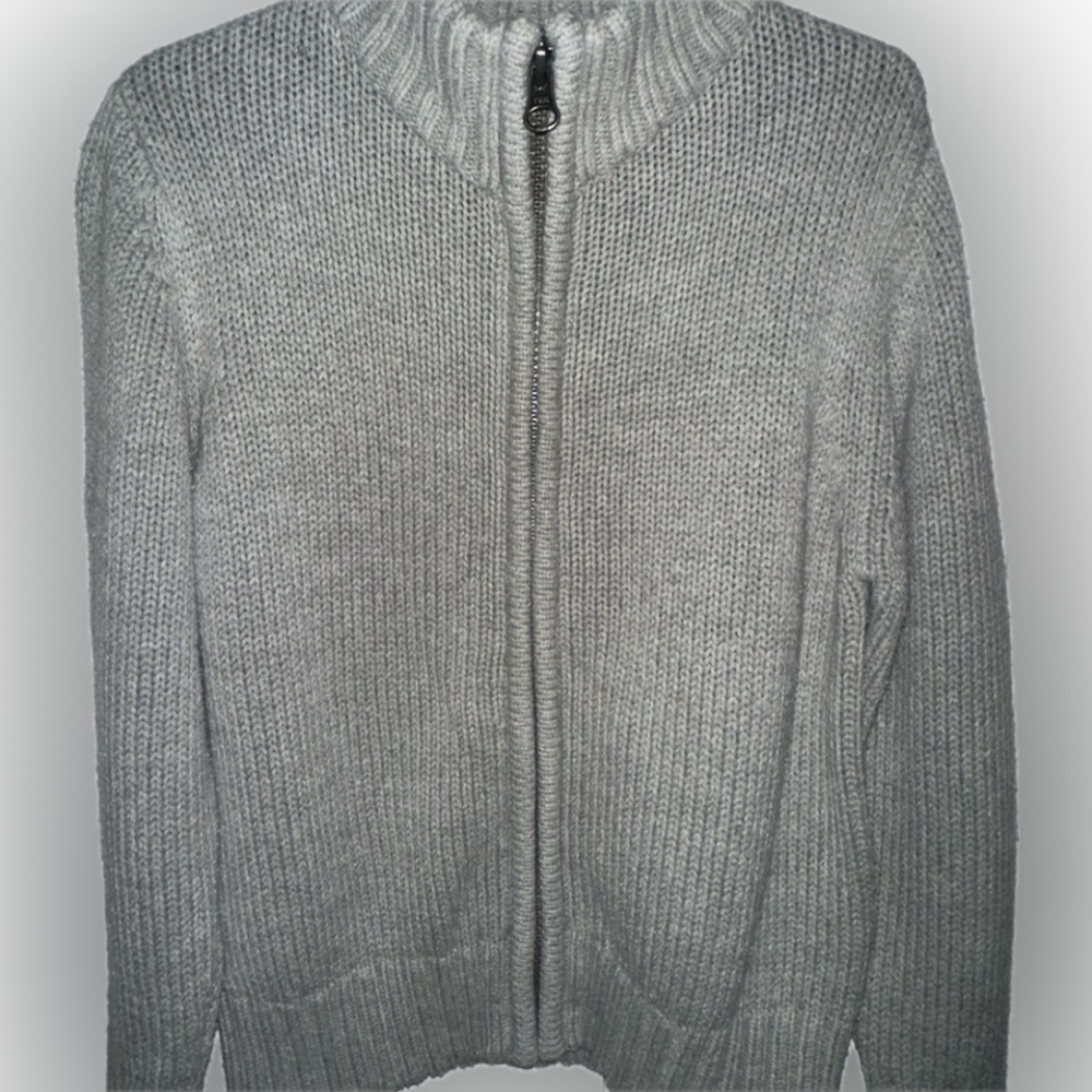 The Children's Place Gray Knit Zip Up Sweater